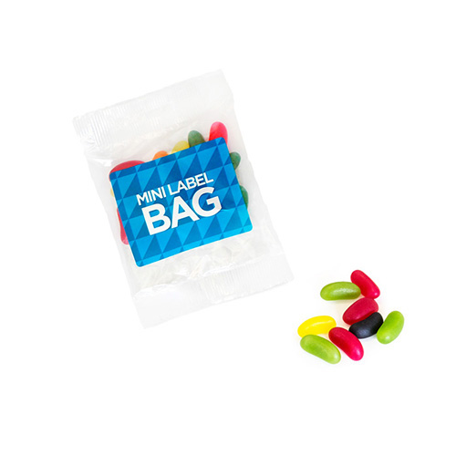 Clear Mini Label Bag Jelly Beans Branded